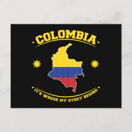 Kolumbien Kolumbianische Flagge Erbe Stolz Postkarte