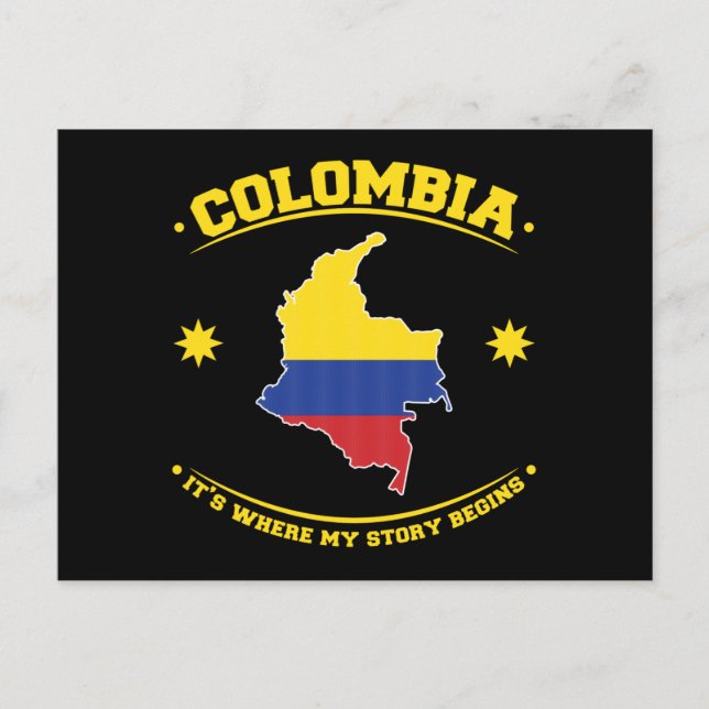 Kolumbien Kolumbianische Flagge Erbe Stolz Postkarte (Vorderseite)