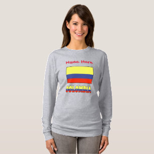 Kolumbien Kolumbianische Flagge Rot Personalisieru T-Shirt