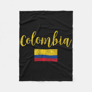 Kolumbien Kolumbianische Flagge Vintage Fleecedecke