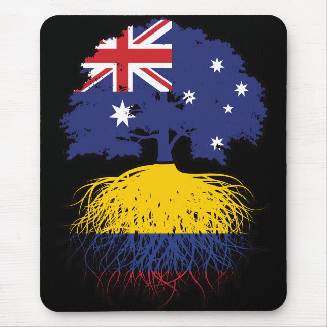 Kolumbien Kolumbien Australien Tree Roots Mousepad (Vorne)