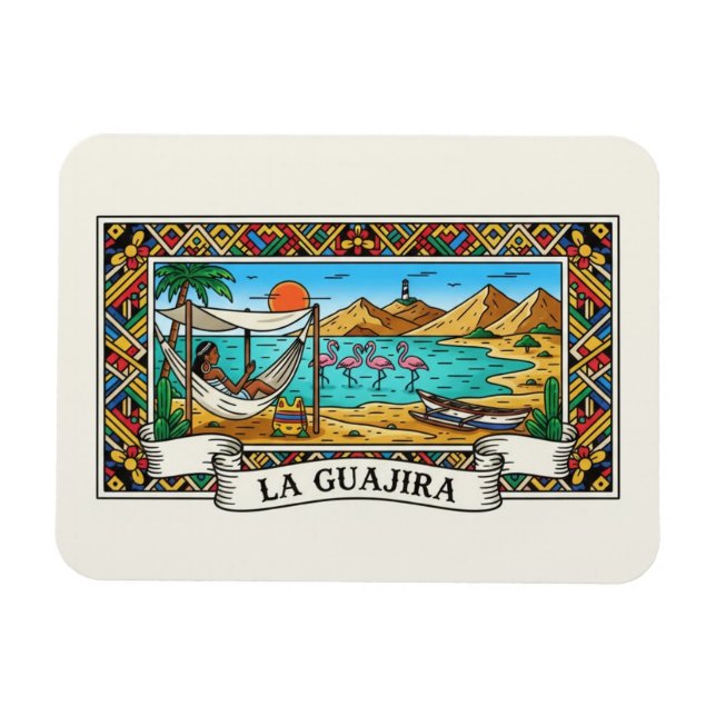 Kolumbien La Guajira Wüste Magnet (Horizontal)