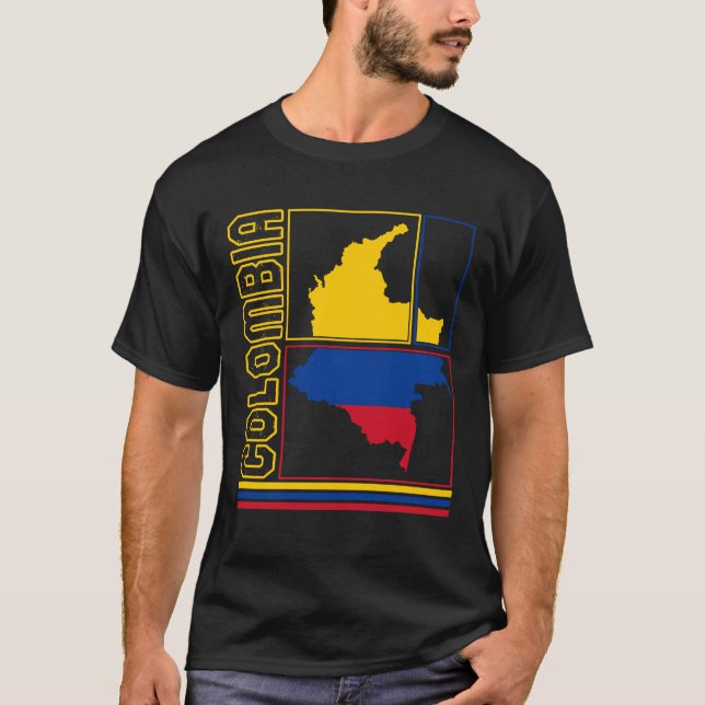 Kolumbien Map Shirt, Kolumbien T-Shirt, Geschenk f T-Shirt (Vorderseite)