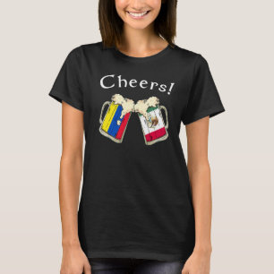 Kolumbien Mexiko-Flagge Jubel Bier Patriot Cou T-Shirt