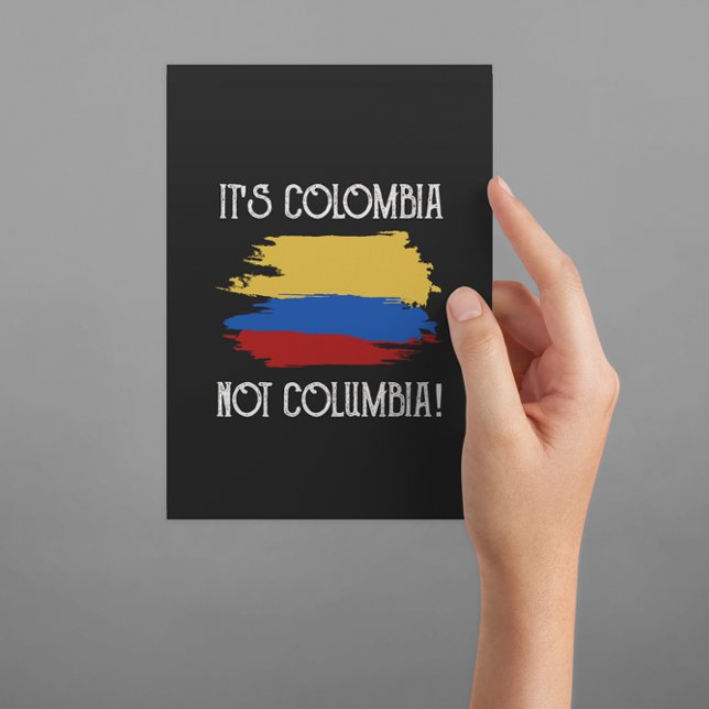 Kolumbien nicht Columbia Funny Zitat Kolumbien Postkarte (colombia not columbia funny postcard)