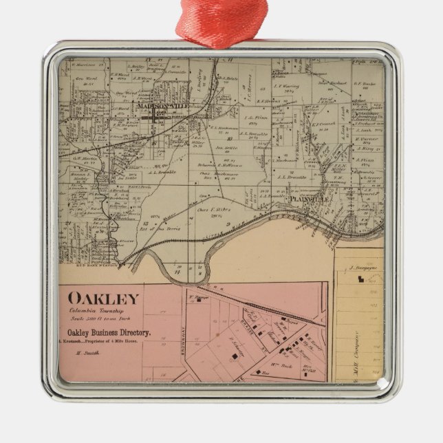 Kolumbien, Ohio Silbernes Ornament (Vorne)