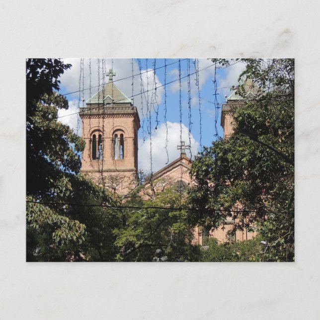 Kolumbien-Plaza Bolivar-Medellin-Iglesia Postkarte (Vorderseite)