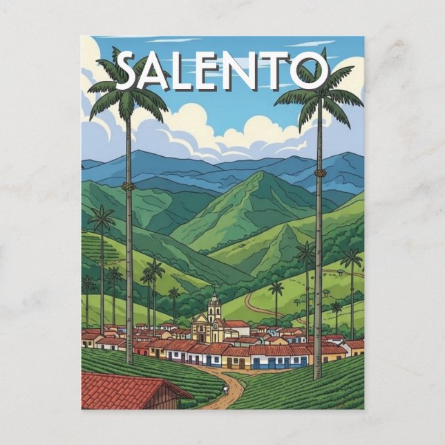 Kolumbien Salento Postkarte (Vorderseite)