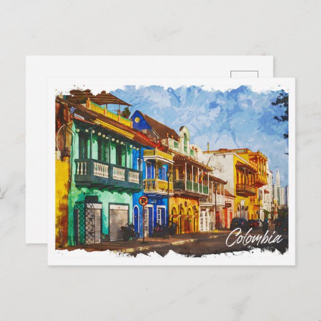 Kolumbien Schöne Öllandschaft Postkarte (Vorne/Hinten)