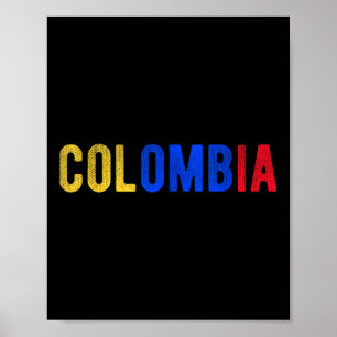 Kolumbien Stolz Flagge Kolumbianische Nationale Au Poster