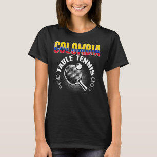 Kolumbien Tischtennis unterstützt kolumbianischen T-Shirt