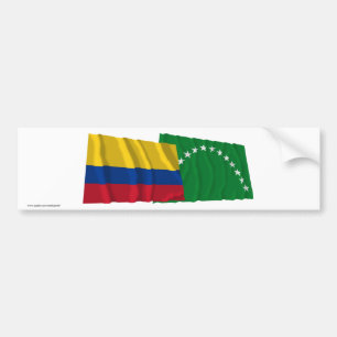 Kolumbien und Risaralda wellenartig bewegende Autoaufkleber