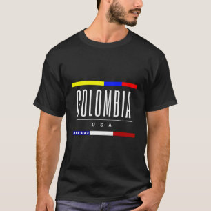 Kolumbien USA Flaggenfreundlichkeit Geborenes Fami T-Shirt
