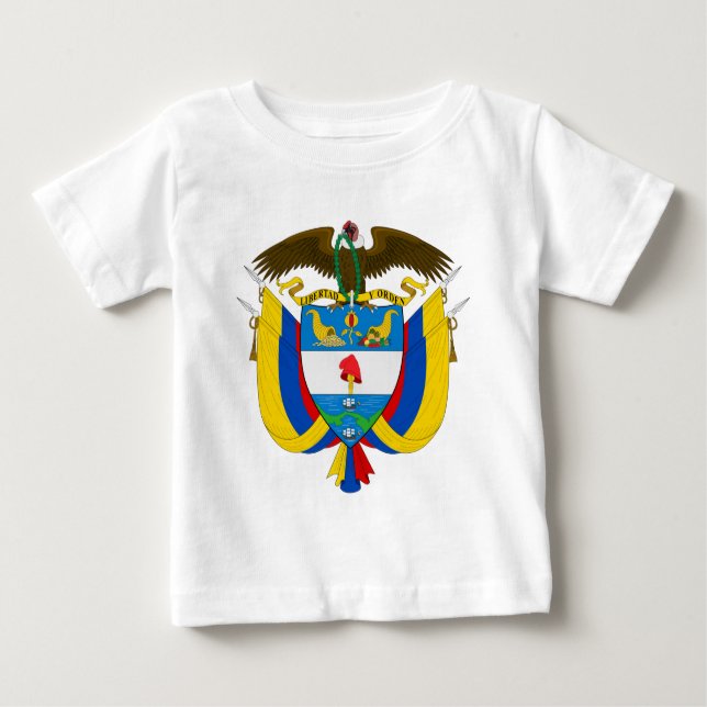 Kolumbien-Wappen Baby T-shirt (Vorderseite)