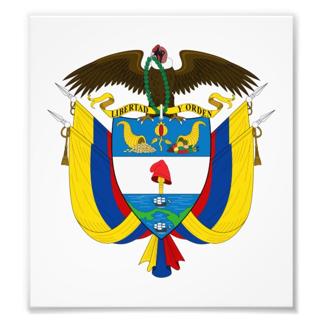 Kolumbien-Wappen Fotodruck (Vorne)