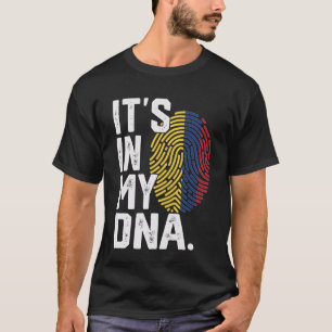 Kolumbien Wurzeln Flagge Fingerabdruck Grafik Patr T-Shirt