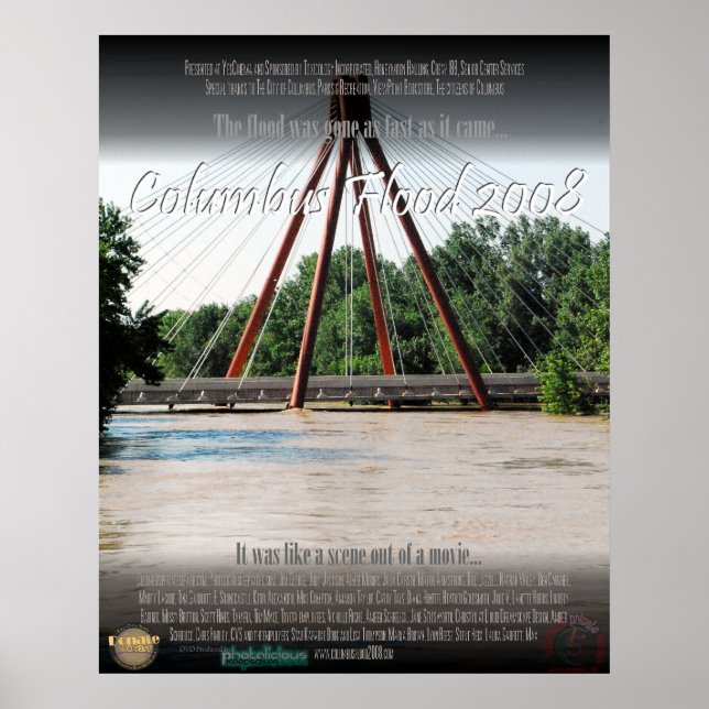 Kolumbus Indiana Flood of 2008 Poster (Vorne)