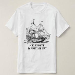 Kolumbus Karavellen Schiff T-Shirt