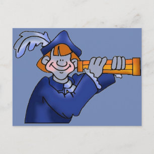 Kolumbus mit Spyglass Postkarte