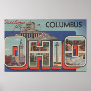 Kolumbus, Ohio - Große Buchstabenszenen Poster
