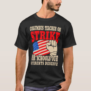 Kolumbus Ohio Schullehrer streiken US-Flagge T-Shirt