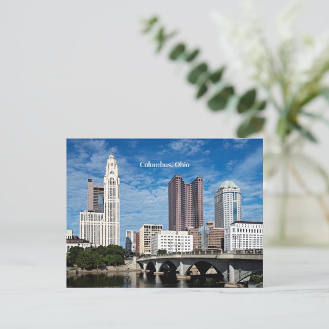 Kolumbus, Ohio-Skyline Postkarte (Stehend Vorderseite)
