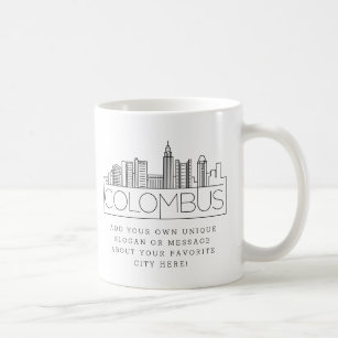 Kolumbus, Ohio stilisierte Skyline   Benutzerdefin Kaffeetasse
