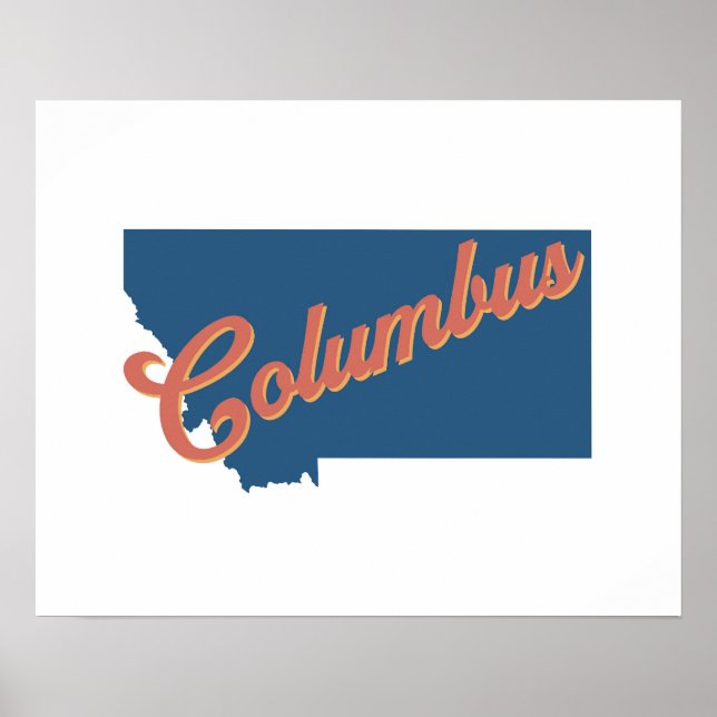 Kolumbus, Staat Montana Poster (Vorne)