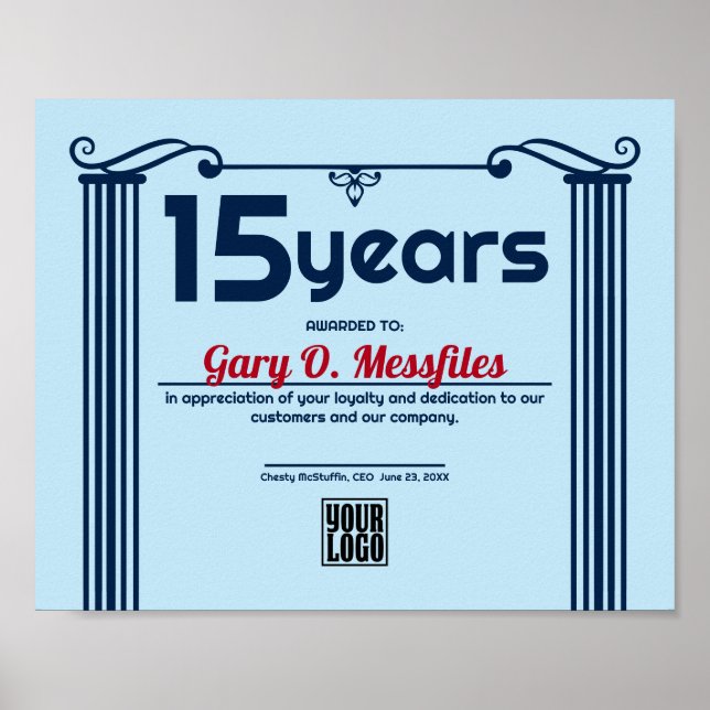 Kolumnen universelles Jubiläumszertifikat Poster (Vorne)