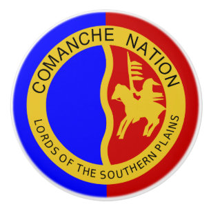 Komanche-Nations-Flagge Keramikknauf