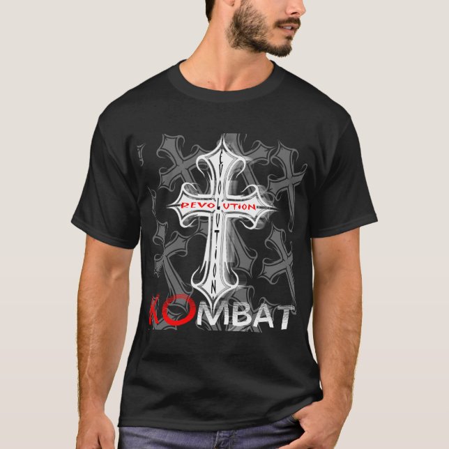 Kombat Kross dunkler Entwurf T-Shirt (Vorderseite)