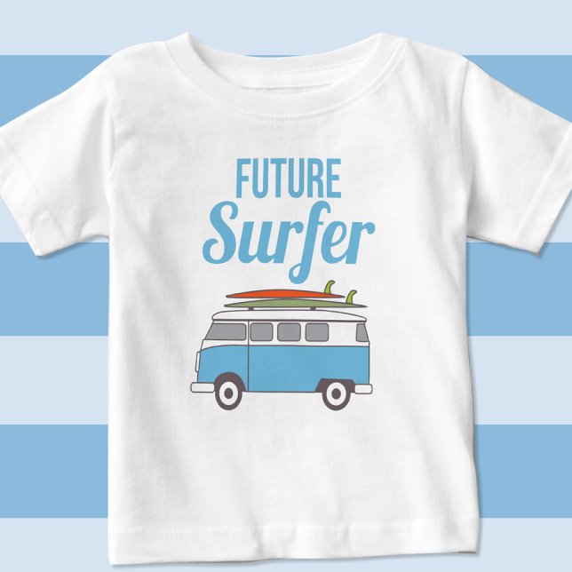 Kombi Retro Surf Thema Baby T-shirt (Von Creator hochgeladen)