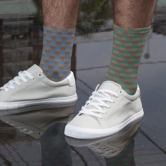 Kombination aus unbraun, blau und grün socken (Von Creator hochgeladen)