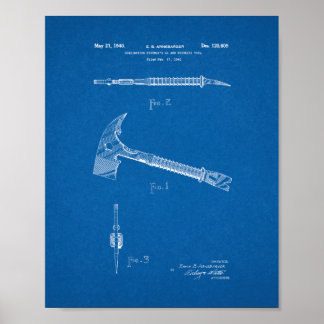 Kombination von Fireman's AX-and-Wracking-Tool-Pat Poster
