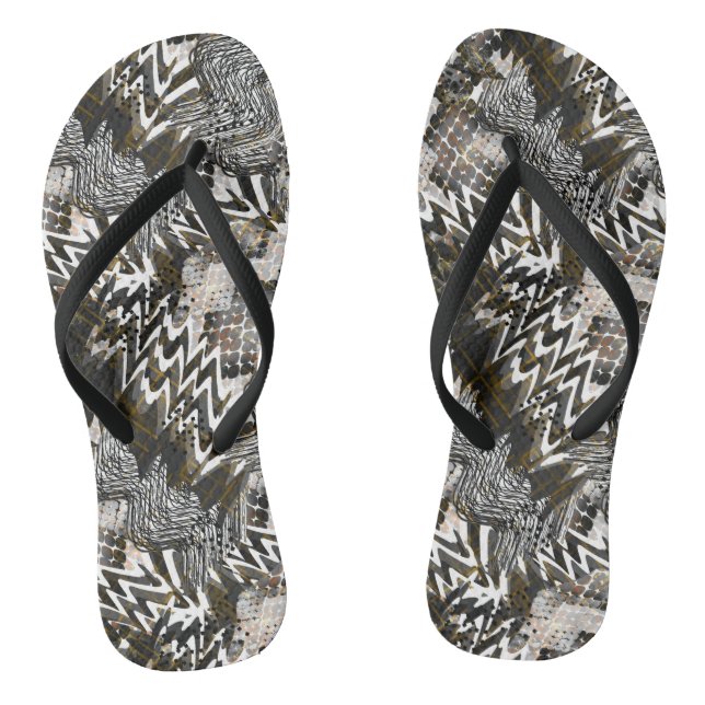 Kombiniert, ethnisch, afrikanisch . flip flops (Fußbett)