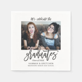 Kombinierte Graduierungspartei mit Foto Serviette