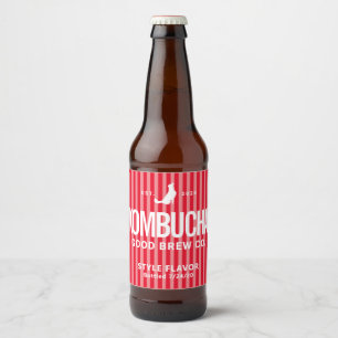 Kombucha Kitchen Brew Design Bierflaschenetikett