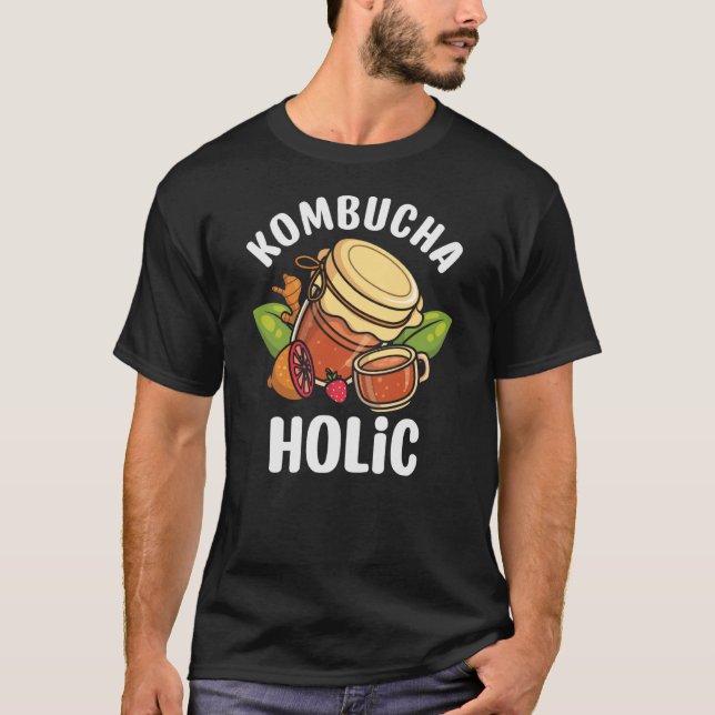 Kombuchaholic Mushroom Tea Scoby T-Shirt (Vorderseite)