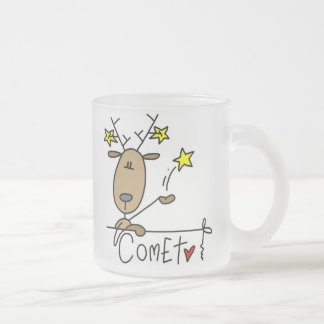 Kometen-Ren-Weihnachtst-shirts und -geschenke Mattglastasse