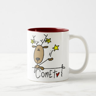 Kometen-Ren-Weihnachtst-shirts und -geschenke Zweifarbige Tasse