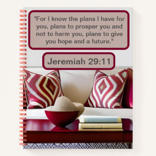 Komfort in seinen Plänen: Jeremiah 29:11 Homey Vib Notizbuch