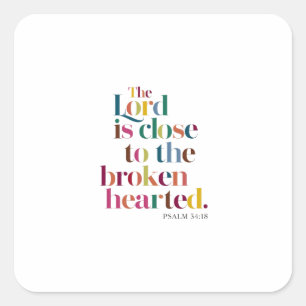 Komfort in seiner göttlichen Gegenwart Versprechen Quadratischer Aufkleber