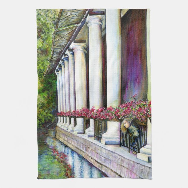 Komfort ist der Feind des Fortschritts Geschirrtuch (Vertikal)