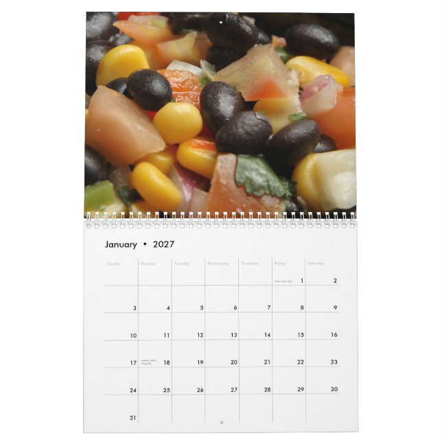 Komfort-Nahrungsmittelkalender Kalender (Jan 2027)