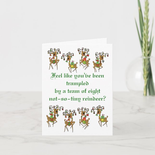 Komfort und Freude Feiertagskarte (Vorderseite)