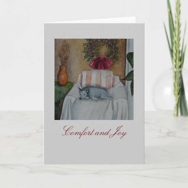 Komfort und Freude Feiertagskarte (Vorderseite)