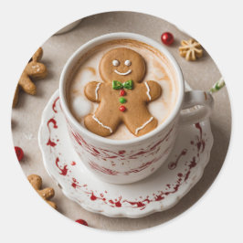 Komfort und Freude Runder Aufkleber