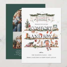 Komfort und Freude | Weihnachts-Foto Feiertagskarte