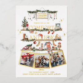 Komfort und Freude | Weihnachts-Foto Folien Feiertagskarte