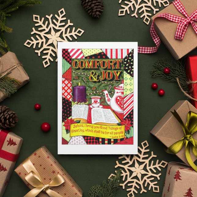 Komfort und Freude Weihnachtskarte Feiertagskarte (Von Creator hochgeladen)